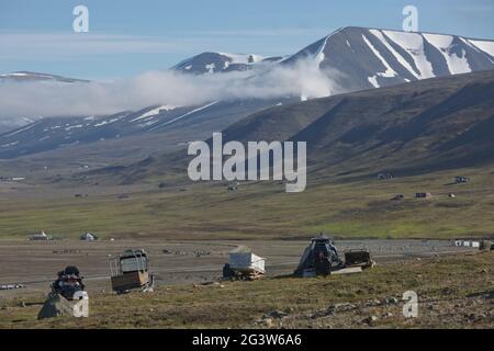 Belle nature et paysage près de Longyearbyen, Spitsbergen en Norvège Banque D'Images