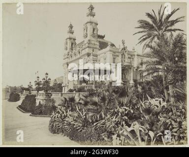 Extérieur de l'opéra du Monte Carlo Casino ; Monte-Carlo. - le Théâtre du Casino. Fait partie d'un album de voyage avec des photos de sites touristiques en Italie et en France. Banque D'Images