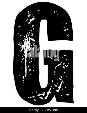 Stencil grunge majuscule lettre G Illustration de Vecteur