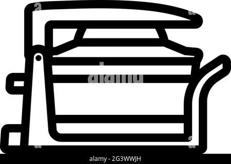 Icône de four à convection électrique. Contour en gras avec largeur de contour modifiable. Illustration vectorielle. Illustration de Vecteur