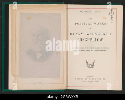 Les œuvres poétiques de Henry Wadsworth Longfellow, y compris des poèmes récents et des mémoires illustrés. . Banque D'Images