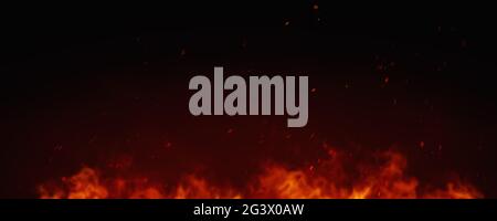 Feu de grande envergure avec un bruit de fond d'étincelles Banque D'Images