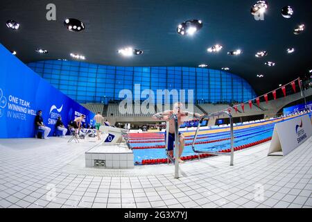 14 avril 2021, London Aquatics Centre, Londres, Angleterre ; 2021 épreuves de sélection de natation britanniques Banque D'Images