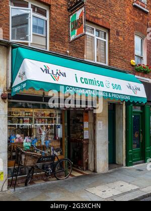 I Camisa & son - Soho Italian Deli sur Old Compton Street à Soho Londres, fondée en 1929 Banque D'Images