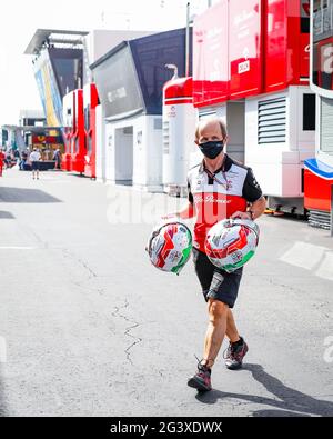 Le Castellet, France. 18 juin 2021. Le Castellet, France. 18 juin 2021. Le Castellet, France. Juin 18 2021 : le Castellet, France. 18 juin 2021. Le Castellet, France. Juin 18 2021 : LEBERER Josef, course Alfa Romeo, portrait pendant le Grand Prix des Émirats de Formule 1, France., . FIA Formule 1 Championnat du monde du 18 au 20 juin 2021 sur le circuit Paul Ricard, au Castellet, France - photo Florent Gooden/DPPI/LiveMedia crédit: Agence photo indépendante/Alamy Live News crédit: Agence photo indépendante/Alamy Live News Banque D'Images