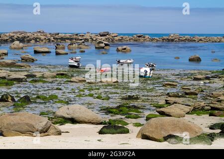 Côtes Nord du Finistère , Bretagne Banque D'Images