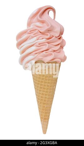 Glace douce fraise, en option Banque D'Images