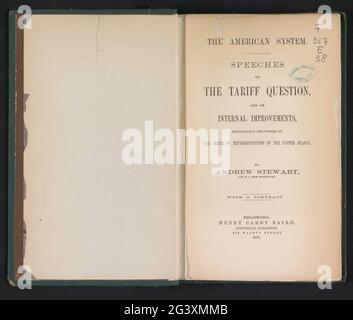 Le système américain. Discours sur la question tacif et sur les améliorations, principalement prononcés à la Chambre des représentants des États-Unis. . Banque D'Images