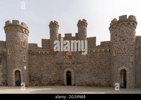 La forteresse de Bateria de Castillitos dans les montagnes de la Costa Calida sur la mer Méditerranée à Murcie Banque D'Images