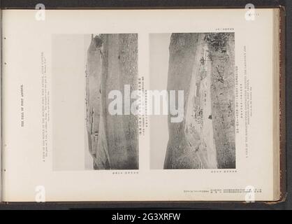 Deux visages sur les forts près de Port Arthur; UNE vue de l'ensemble du fort de Mochoo, Port Arthur, après capture; UNE vue des casernes en construction entre à Laoletsuy et les forts de Hongying, Port Arthur. Au-dessus du fort Mochoo près de Port Arthur, sous les casernes entre deux forts. Banque D'Images