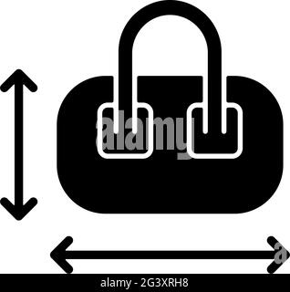 Porte-bagages à main, icône en glyphe noir Illustration de Vecteur