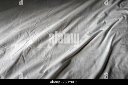 Draps froissés dans l'hôtel Banque D'Images