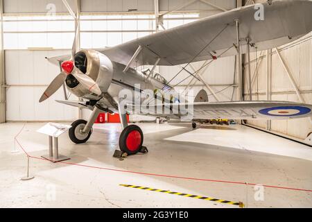 Gloster Gladiator 1, RAF Museum, Cosford Banque D'Images