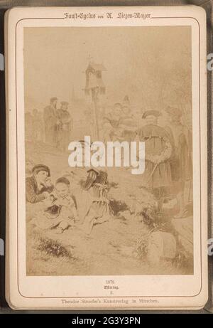 Production photo (vraisemblablement) d'un dessin intitulé 'premier jour de Pâques'; Ostertag. Partie de l'album avec 30 photo de la production de dessins de l'histoire faust de J.W. Von Goethe. Banque D'Images