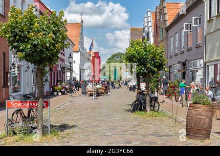 Prinzenstrasse à Friedrichstadt, Schleswig-Holstein, Allemagne Banque D'Images