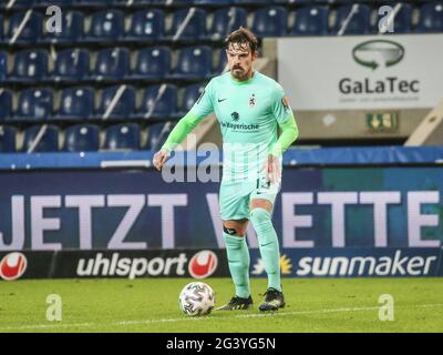 Footballeur allemand Dennis Erdmann TSV 1860 Munich DFB 3e saison de ligue 2020-21 Banque D'Images