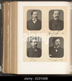 Portraits de quatre membres de la Chambre basse de l'État de New York. Lawrence J. Tormey, en haut à droite William J. Trimble, en bas à gauche Patrick J. Tully, en bas à droite de Marius Turck. Banque D'Images