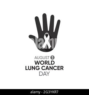 illustration vectorielle de la conception de l'affiche de la journée mondiale du cancer du poumon Illustration de Vecteur