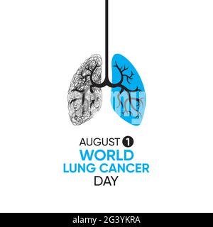 illustration vectorielle de la conception de l'affiche de la journée mondiale du cancer du poumon Illustration de Vecteur