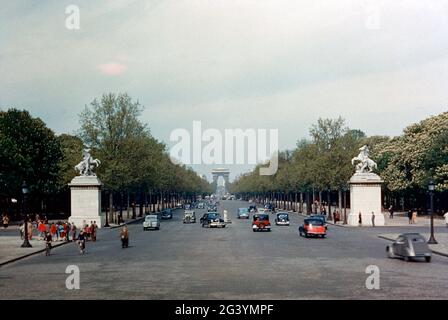 Avenue des Champs Elysées Banque D'Images