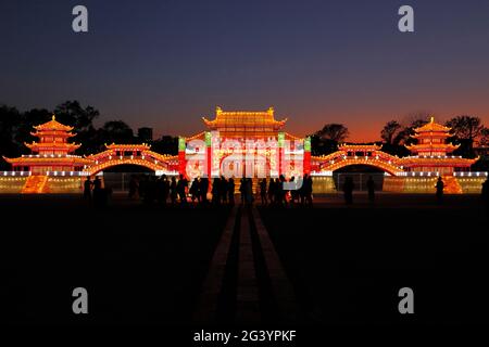 Feux Follet, événement de lumières chinoises, Montréal, Québec, Canada Banque D'Images