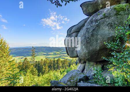 Kraftplatz Hochbuchet à Aigen-Schlägl, Haut-Mühlviertel, haute-Autriche, Autriche Banque D'Images