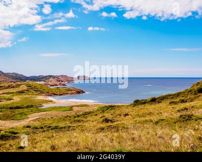 Platja de Binimella, Plage de Binimella, Minorque ou Minorque, Iles Baléares, Espagne Banque D'Images