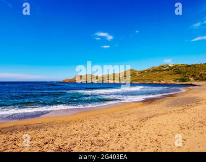 Platja de Binimella, Plage de Binimella, Minorque ou Minorque, Iles Baléares, Espagne Banque D'Images