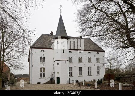 Maison Kemnade, ancien siège de chevalier dans le district de Wissel, Kalkar, Bas Rhin, Allemagne, Europe Banque D'Images