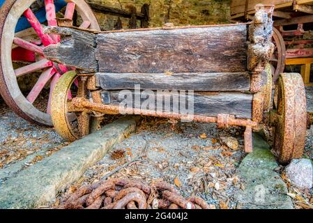 Tranway Truck, utilisé pour le transport du granit, Parke Estate, Bovey Tracey, Devon, Royaume-Uni Banque D'Images