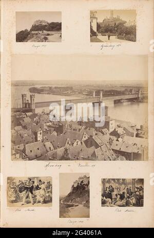 Production photo d'un (probablement) imprimé de couples dansants à Bal Mabille à Paris. Fait partie de l'album photo de Robert Daniel Crommelin (1841-1907). Banque D'Images