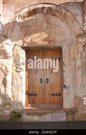 Portes de l'église d'Odzun, dans la province de Lori, Arménie Banque D'Images