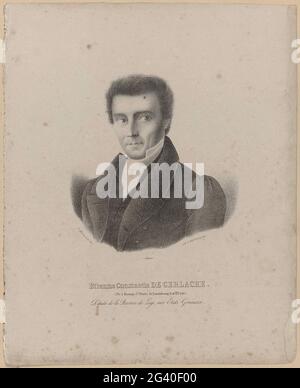 Portrait d'Etienne Constantine de Gerlache, 1829; Etienne Constantine de Gerlache. (Né à Biorge, GD-Duché de Luxembourg le 25 de XBR 1785). Membre de la province de Liège, les États généraux. Portrait d'Etienne Baron de Gerlache, déguisé au nom de la province de Liège dans les déclarations générales, CA. 1830. Une partie d'UN groupe de Portraits de personnes participant à la Révolution belge Or sont donc renommés. Banque D'Images