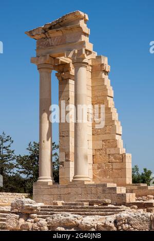 KOURION, CHYPRE/GRÈCE - JUILLET 24 : Temple d'Apollon à Kourion à Chypre le 24 juillet 2009 Banque D'Images