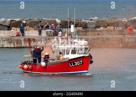 Démonstration de sauvetage RNLI à Staithes Banque D'Images