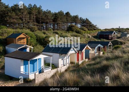 Cabines de plage à Norfolk Hunstanton Banque D'Images