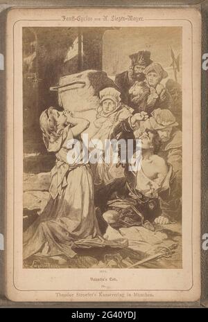 Production photo d'un dessin intitulé « la mort de Saint-Valentin »; Tod de Valentin. Partie de l'album avec 30 photo de la production de dessins de l'histoire faust de J.W. Von Goethe. Banque D'Images