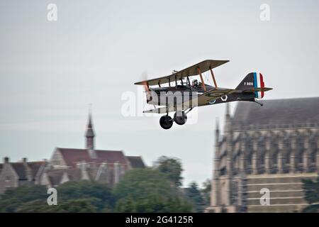 Grande équipe d'exposition de guerre - R.A.F SE5a Banque D'Images