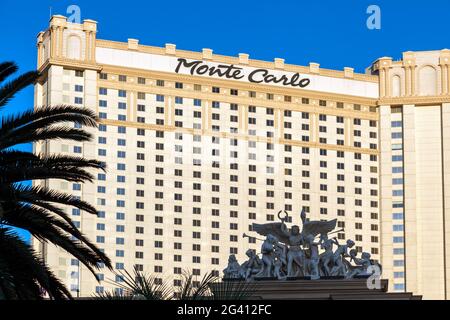 LAS VEGAS, NEVADA/Etats-Unis - 1er AOÛT : Hôtel Monte Carlo à Las Vegas Nevada le 1er août 2011 Banque D'Images