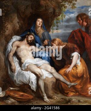 Pietà par Sir Anthony van Dyck (1599-1641), huile sur toile, c. 1629 Banque D'Images