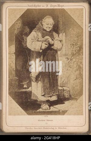 Production de photos (vraisemblablement) d'un dessin intitulé 'bijouterie Gretchens'; Gretchens Schmuck .. Partie de l'album avec 30 productions photographiques de dessins de l'histoire faust de J.W. Von Goethe. Banque D'Images