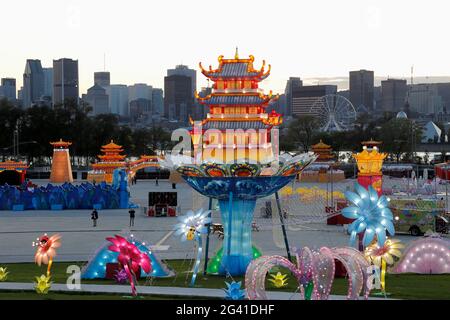 Feux Follet, événement de lumières chinoises, Montréal, Québec, Canada Banque D'Images