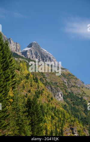 Vue panoramique sur le parc national des Glaciers Banque D'Images