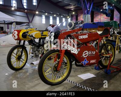 Derbi moto. Retro Malaga 2021, Andalousie, Espagne. Banque D'Images