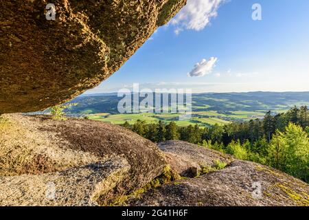 Kraftplatz Hochbuchet à Aigen-Schlägl, Haut-Mühlviertel, haute-Autriche, Autriche Banque D'Images