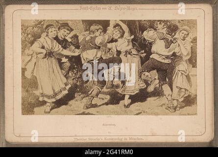 Production photo d'un dessin intitulé "Boerendans"; Bauerntanz. Partie de l'album avec 30 photo de la production de dessins de l'histoire faust de J.W. Von Goethe. Banque D'Images