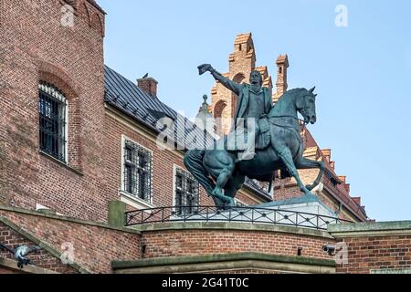 Tadeusz Kosciuszko Monument à Cracovie Banque D'Images