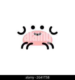 Crabe. Logo Vector en gras Illustration de Vecteur