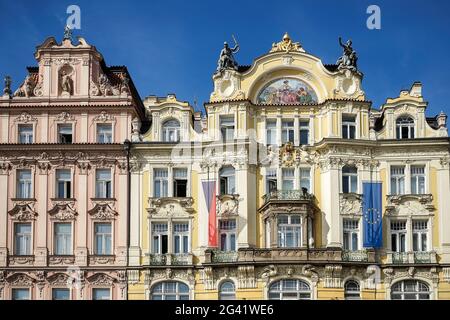 Ministère du Développement Local bâtiment Art Nouveau situé à Prague Banque D'Images