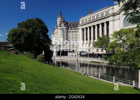 Sur le canal Rideau, Ottawa (Ontario), Canada Banque D'Images